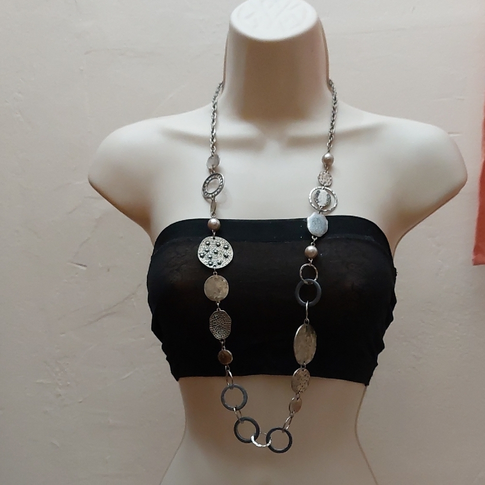 Premier Designs Mixed Media Multi Texture Rustic Boho Statement Necklace